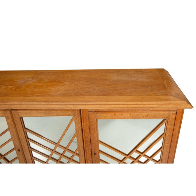 Brown French Modernist Cerused Oak Sideboard Buffet Cabinet by Jean Claude Mahey For Sale - Image 8 of 18