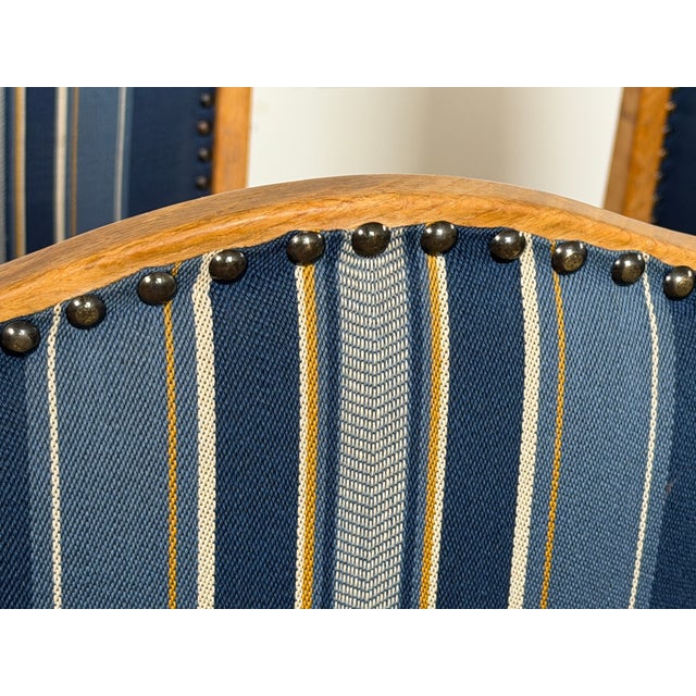 Mid-Century Modern Brutalist Oak Dining Chairs in the style of Henning Kjærnulf, 1960s, Set of 8 For Sale - Image 9 of 11