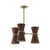 Regina Andrew Gable Pendant, Antique Natural Brass with Russet Shade For Sale - Image 11 of 11