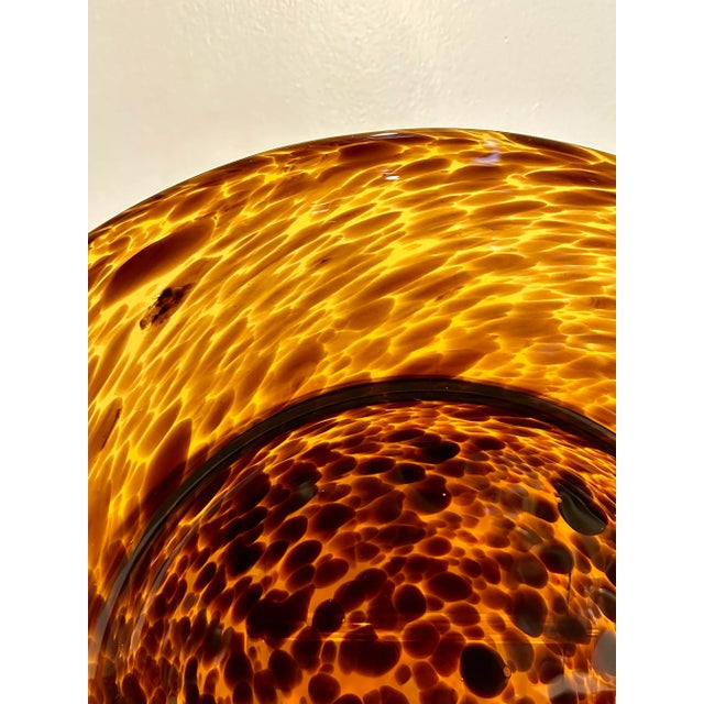 Tortoise Shell Large Glass Charger / decorative platter