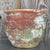Rustic Vintage Boho Patinated Floral Band Terra Cotta Planter For Sale - Image 3 of 7