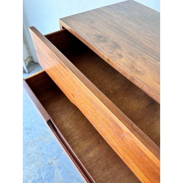 In the Style Arne Vodder Solid Walnut Chest or Highboy, Mid Century 1960/50’s For Sale In Las Vegas - Image 6 of 9