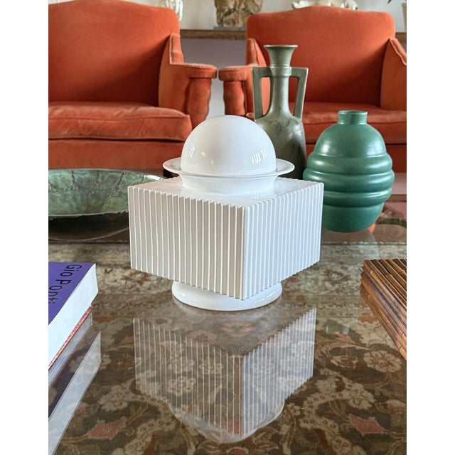 Postmodern White Ceramic Vase by Sergio Asti for Cedit, Italy, 1970s For Sale - Image 10 of 18