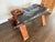 1970s Vintage South Asian Brass-Inlaid Wood Camel Saddle Stool For Sale - Image 5 of 5