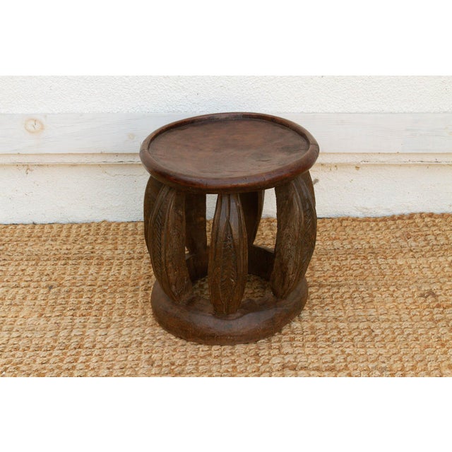 Wood Antique Rustic Minimalist Lobi Stool For Sale - Image 7 of 8