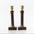 A Pair of Late Gustavian Faux Porphyry Reverse Glass Candlesticks, 19th Century For Sale - Image 4 of 6