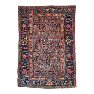 Mother-Daughter Boteh Village Antique Rug 4.4 x 6.3 For Sale