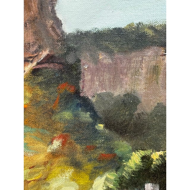 1960's Plein Air Oil Painting on Canvas - Unknown Artist For Sale - Image 9 of 11
