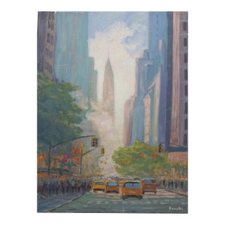 Original Oil Painting on Canvas, New York by Sean Wu For Sale