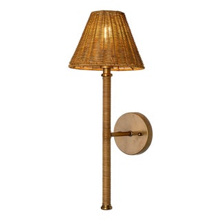 Malibu Rattan Wall Sconce For Sale
