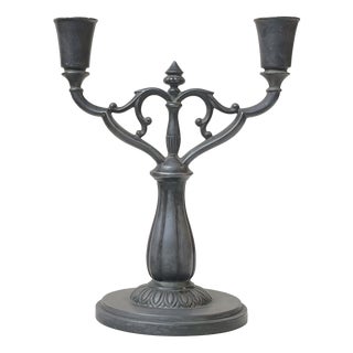 Art Deco Candleholder in Pewter from Just Andersen, 1930s For Sale
