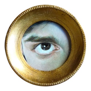 Contemporary Lovers Eye Oil Painting, Framed For Sale