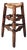 French Tripod Wood and Rush Stool, 1950s For Sale