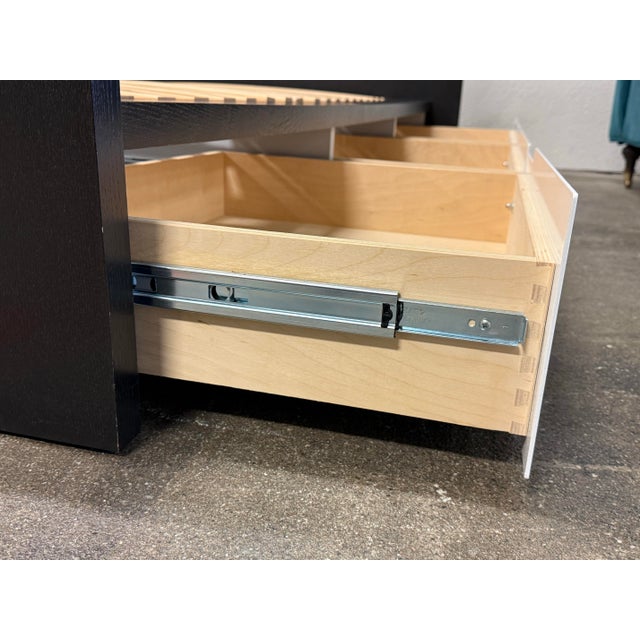 Queen Size Blu Dot Modu-Licious Storage Captains Bed Frame For Sale - Image 9 of 12