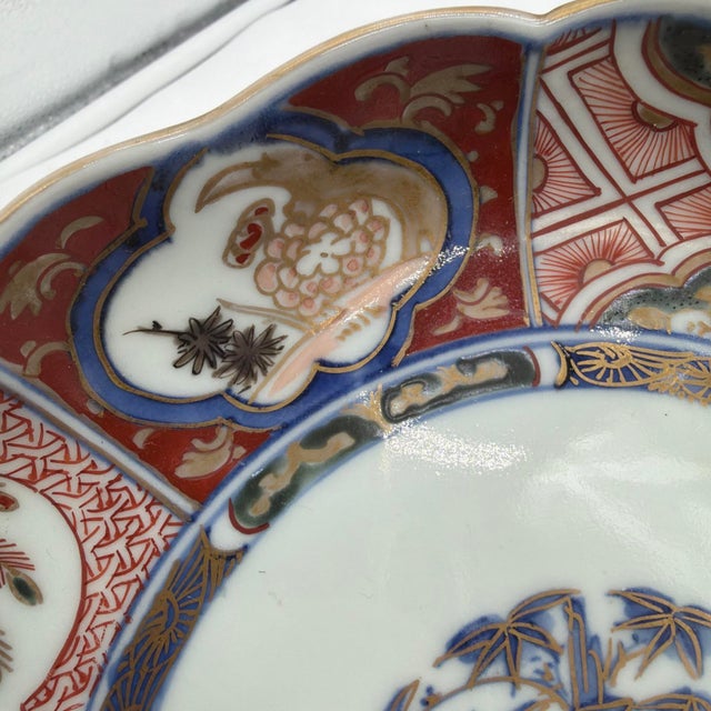 19th Century 19th Century Japanese Imari Kinrande Porcelain Plates - Set of 3 (8.75") For Sale - Image 5 of 17