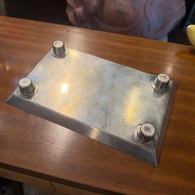 Silver 1950s Gio Ponti Style Mid-Century Modern Vide-Poche by Krupp Milano For Sale - Image 8 of 13