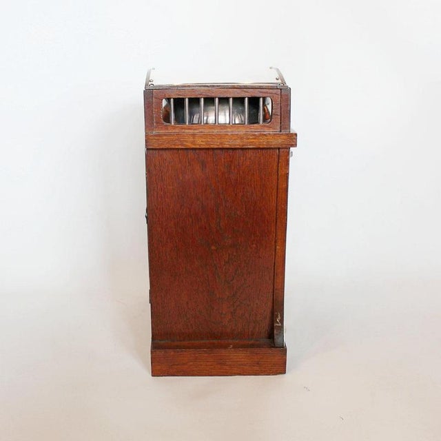 Arts & Crafts Oak Clock, 1890s For Sale - Image 3 of 7