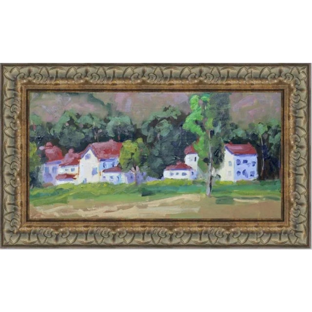 Wood "Fort Baker" Contemporary Impressionist Style Landscape Oil Painting For Sale - Image 7 of 11