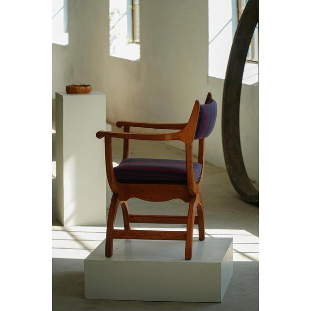 Danish Modern Oak Model Kurul Armchairs attributed to Henning Kjærnulf, 1960s, Set of 2 For Sale - Image 11 of 18