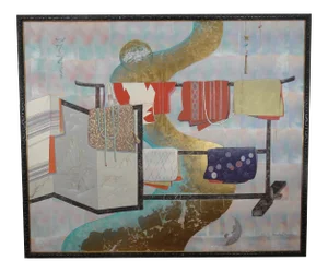 1960s Vintage Philip Standish Read "Japanese Silk" Painting