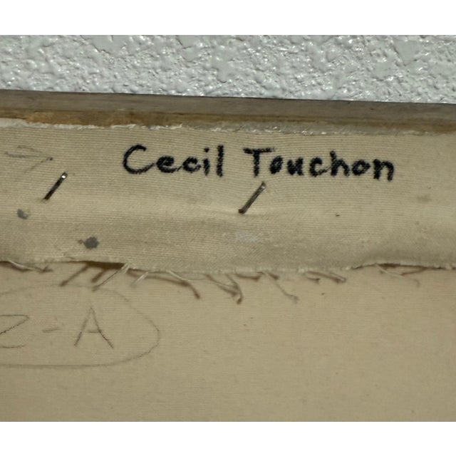 Cecil Touchon Cecil Touchon, Mixed Media Abstract Trompe L'oeil Collage Oil Painting Cecil Touchon Texas Art, 1995 For Sale - Image 4 of 13