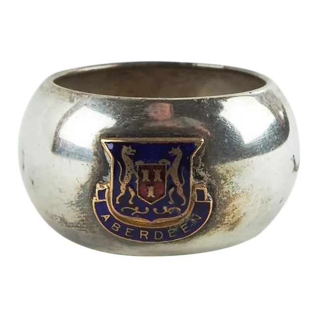 Aberdeen Scotland Silverplate Napkin Ring For Sale