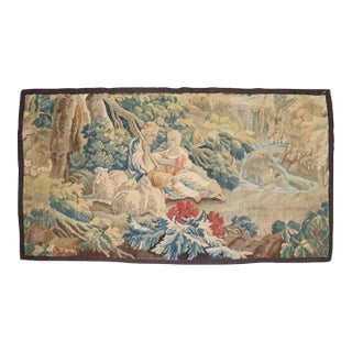 Late 18th Century French sheep Shepherd Tapestry rug no. 10938 For Sale