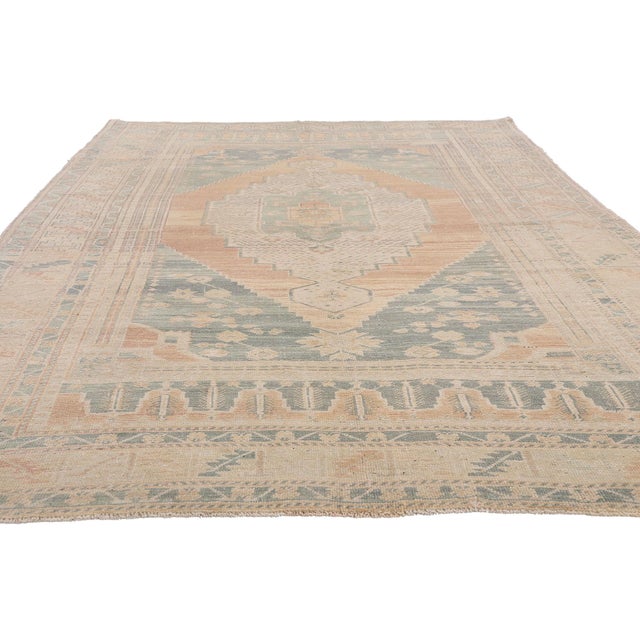 Contemporary Vintage Turkish Oushak Rug, 06'00 X 09'08 For Sale - Image 3 of 10