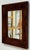 Vintage Rectangular Dark Tiger Wood Wall Mirror For Sale - Image 4 of 7