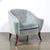 Art Deco Scroll Form Lounge Chair W/ Walnut Supports & Powder-Blue Velvet Mohair For Sale - Image 13 of 13