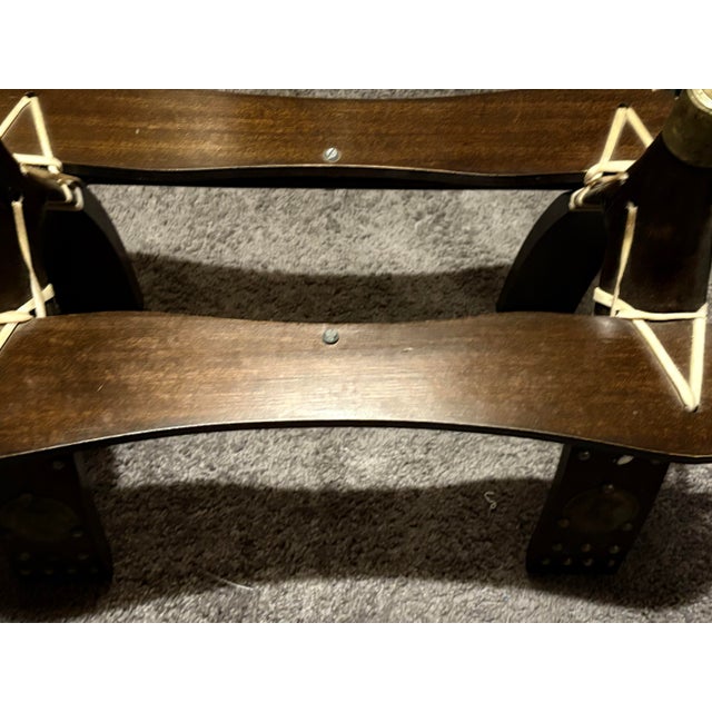 Egyptian Camel Saddle Stool 1950 For Sale - Image 4 of 12