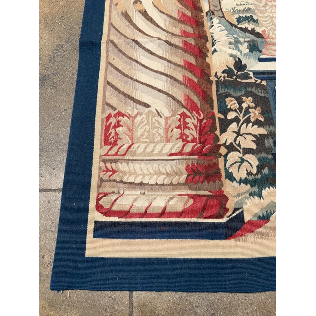 Blue Vintage 2000 Classical Garden Tapestry For Sale - Image 8 of 9