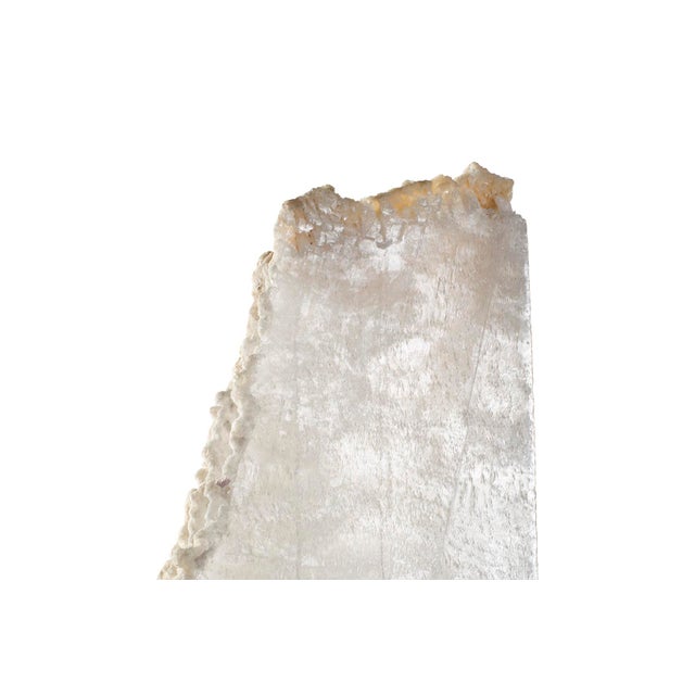 Late 20th Century Selenite Sculpture on Steel Museum Mount For Sale - Image 5 of 9