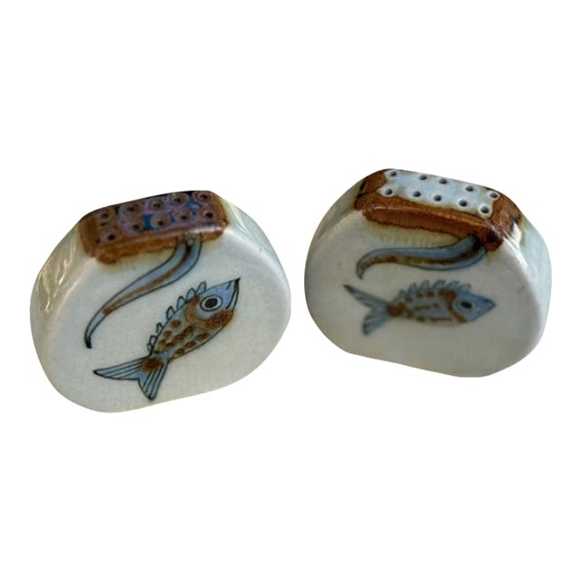 1960s Tonala Folk Art Ceramic Salt & Pepper Shakers For Sale