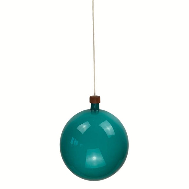 Cascade Glass & Teak Lamps from Luxus, Set of 8 For Sale - Image 6 of 18