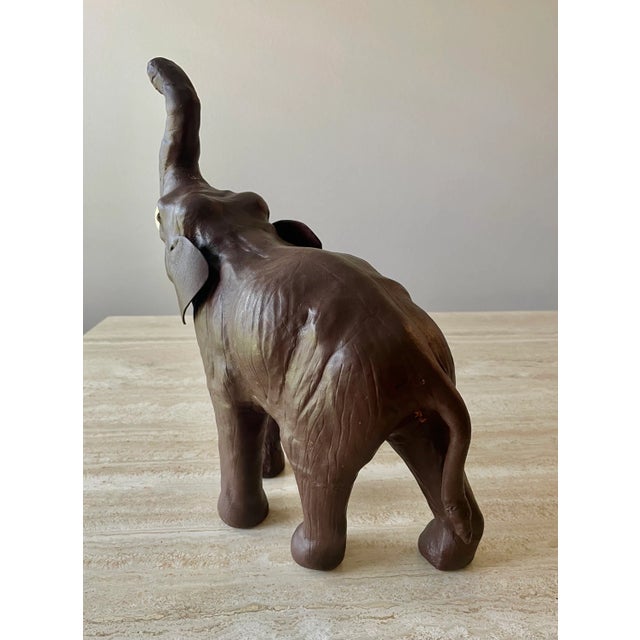 Mid 20th Century Leather Elephant Sculpture For Sale - Image 5 of 11