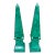 Pair of Large Carved Wood Faux Malachite Obelisks For Sale