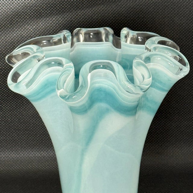 Bring elegant Italian-inspired artistry to your décor with this Vintage Murano Style Handkerchief Vase. Featuring a...