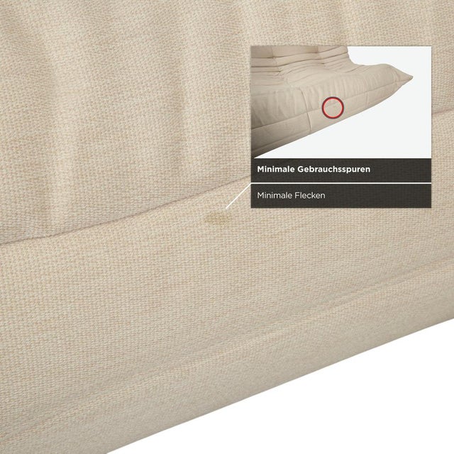 Togo 3-Seater Sofa in Cream Fabric By Michel Ducaroy for Ligne Roset For Sale - Image 11 of 17