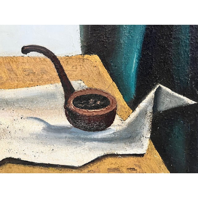 Textile Mid 20th Century Mid-Century Modern Still Life With Jug and Pipe by Alvaro Guillot For Sale - Image 7 of 10