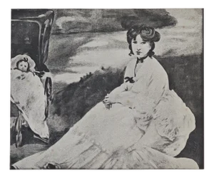 Edouard Manet, Portrait of Mrs. De Nittis in the Garden, Lithograph