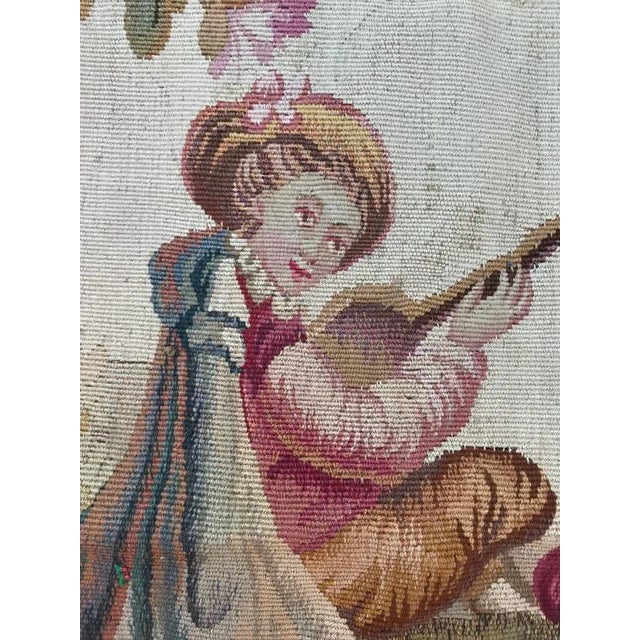 Aubusson Cushion Cover Tapestry For Sale - Image 3 of 10