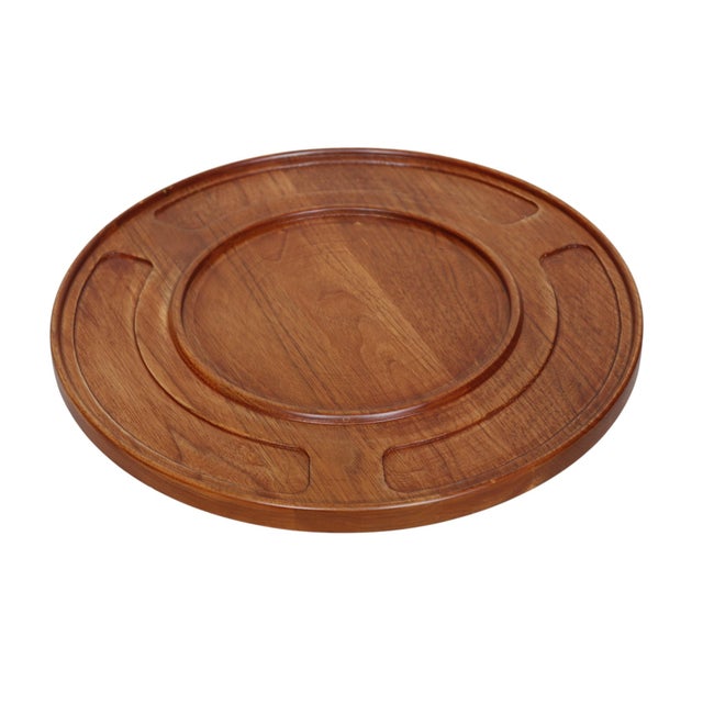 Late 20th Century Mid Century Modern Lazy Susan Seving Tray by Lenox For Sale In Tampa - Image 6 of 8