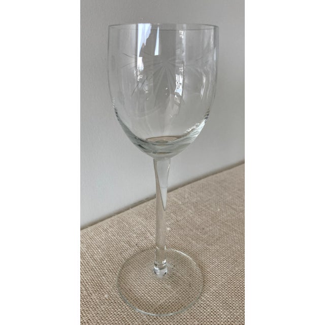 Vintage Hand Cut Blown Glass Decanter & 11 Glasses Set For Sale In San Diego - Image 6 of 9