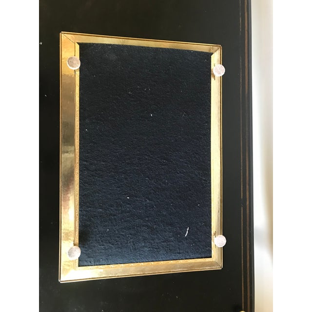 Floral Brass and Mirrored Table Top Tray Chairish