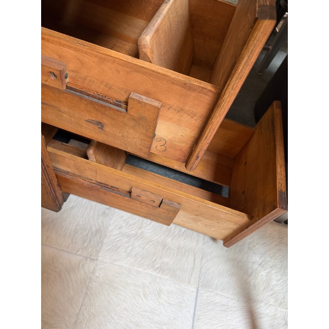 Quarter-Sawn Oak Wood Filing Cabinet, Vintage For Sale - Image 10 of 12