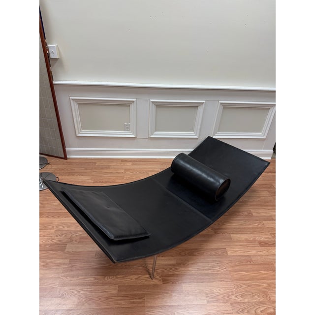 Textile Minimalist Italian Axent Chaise Lounge Attributed to Giuseppe Viganò for Ivano Redaelli For Sale - Image 7 of 7