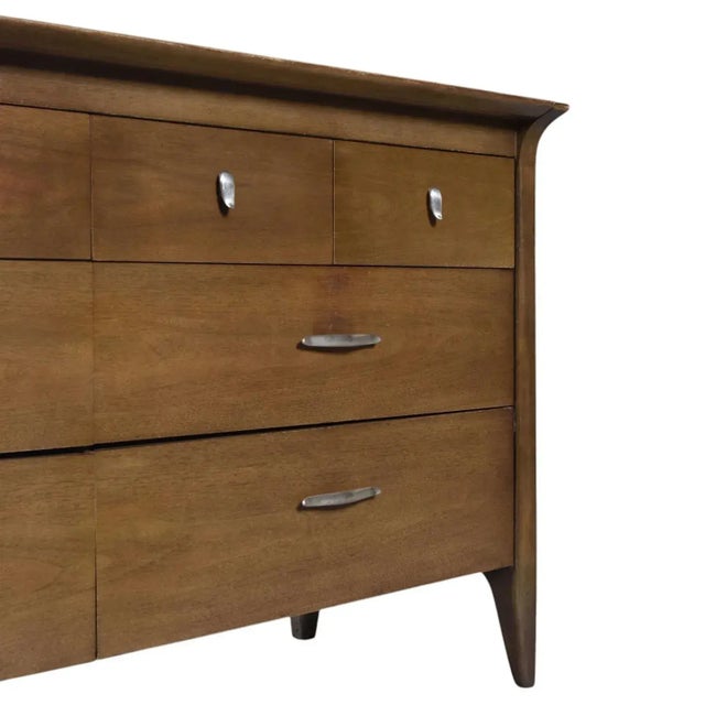 John Van Koert Drexel Profile K4 Low Dresser With Matching Mirror For Sale - Image 11 of 15