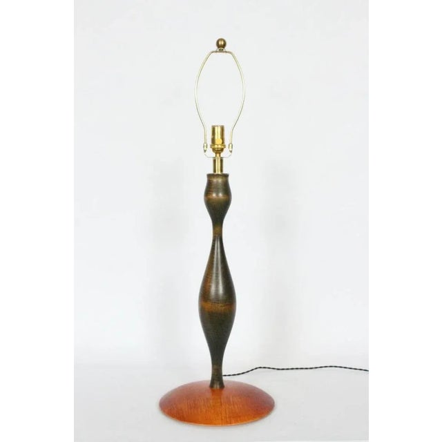 Wood Tall Eva Zeisel RB Universal Woodworks Table Lamp, 1999 For Sale - Image 7 of 13