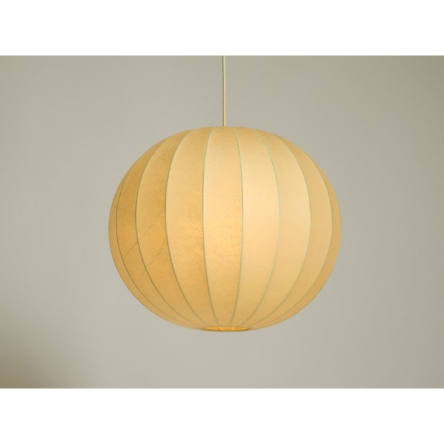 Round Cocoon Pendant Lamp, 1960s For Sale - Image 6 of 15